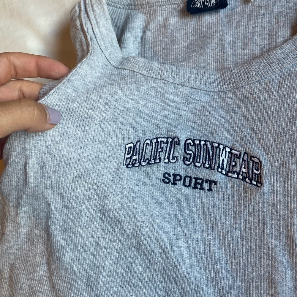PACSUN Pacific Sunwear Gray Sport Crop Top